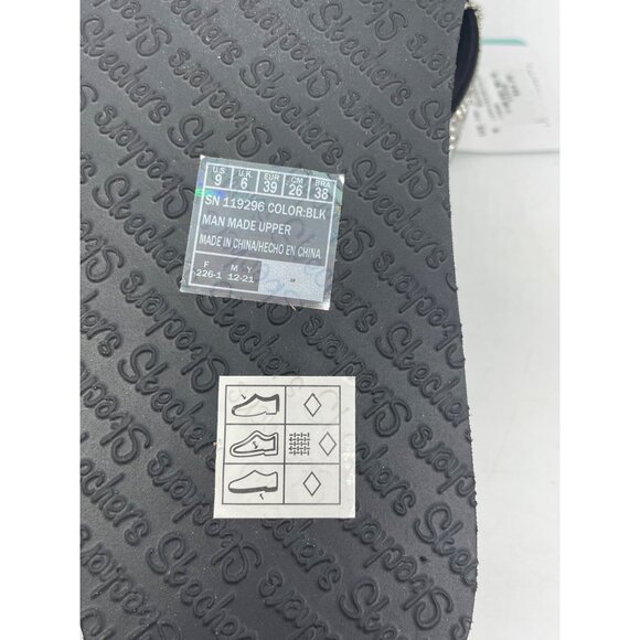 Cali By Skechers Womens Yoga Foam Rhinestone Embellished Flip Flops Black Size 9 - Picture 7 of 7